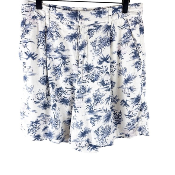 ABERCROMBIE & Fitch Linen-blend Tailored Shorts  Tropical Medium - Picture 3 of 7